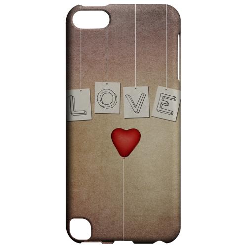Geeks Designer Line (GDL) Slim Hard Case for Apple iPod Touch 5 - Love & Heart Balloon