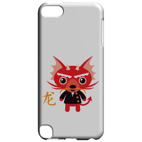 Angry Cartoon Dragon on White Geeks Designer Line (GDL) Slim Hard Case for Apple iPod Touch 5