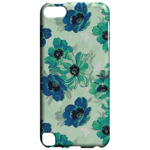 Geeks Designer Line (GDL) Slim Hard Case for Apple iPod Touch 5 - Blue/ Green Floral