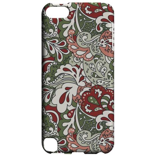 Geeks Designer Line (GDL) Slim Hard Case for Apple iPod Touch 5 - Green/ Red/ Pink Paisley