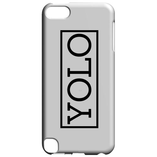 Geeks Designer Line (GDL) Slim Hard Case for Apple iPod Touch 5 - Black/ White YOLO