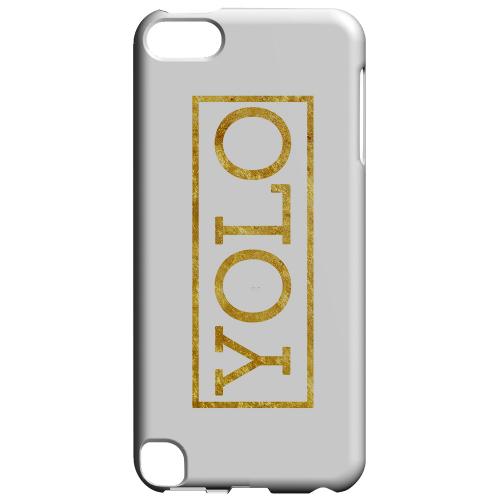 Geeks Designer Line (GDL) Slim Hard Case for Apple iPod Touch 5 - Gold YOLO