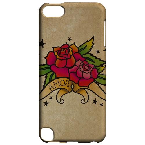 Geeks Designer Line (GDL) Slim Hard Case for Apple iPod Touch 5 - Armor Rose Grunge