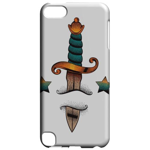 Geeks Designer Line (GDL) Slim Hard Case for Apple iPod Touch 5 - Dagger on White