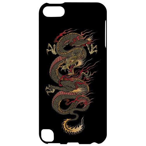 Geeks Designer Line (GDL) Slim Hard Case for Apple iPod Touch 5 - Dragon on Black