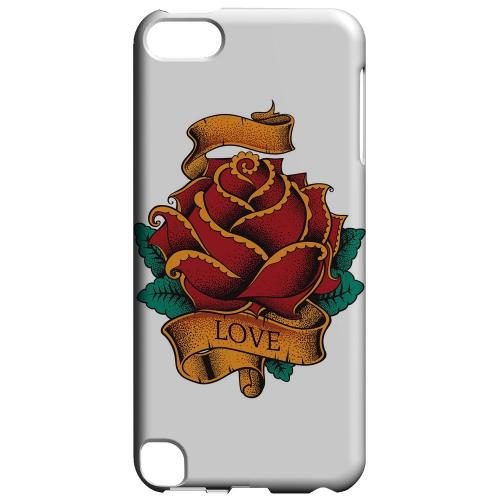Geeks Designer Line (GDL) Slim Hard Case for Apple iPod Touch 5 - Love Rose on White