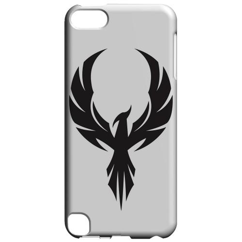 Geeks Designer Line (GDL) Slim Hard Case for Apple iPod Touch 5 - Black Phoenix on White