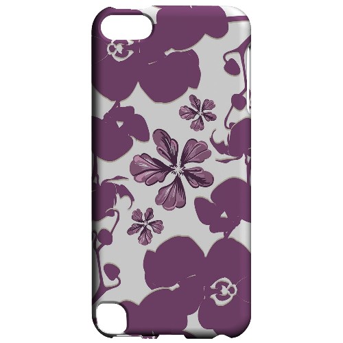 Geeks Designer Line (GDL) Slim Hard Case for Apple iPod Touch 5 - Purple Orchids