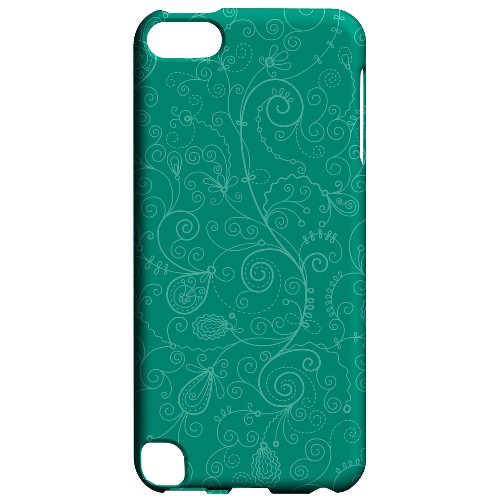 Geeks Designer Line (GDL) Slim Hard Case for Apple iPod Touch 5 - Floral 1 Emerald