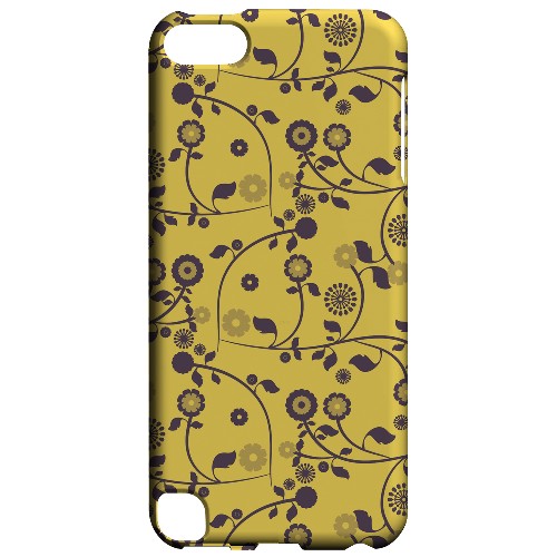 Geeks Designer Line (GDL) Slim Hard Case for Apple iPod Touch 5 - Floral 2 Lemon Zest