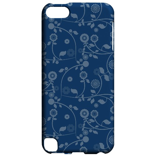 Geeks Designer Line (GDL) Slim Hard Case for Apple iPod Touch 5 - Floral 2 Monaco Blue