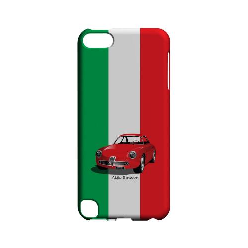 Red Alfa Romeo on Green/ White/ Red - Geeks Designer Line Auto Series Hard Case for Apple iPod Touch 5
