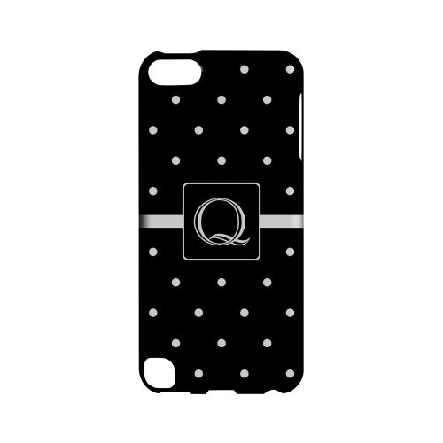 Q on Classic Mini Polka Dots - Geeks Designer Line Monogram Series Hard Case for Apple iPod Touch 5