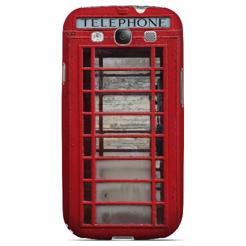 English Telephone Booth - Geeks Designer Line Humor Series Matte Case for Samsung Galaxy S3