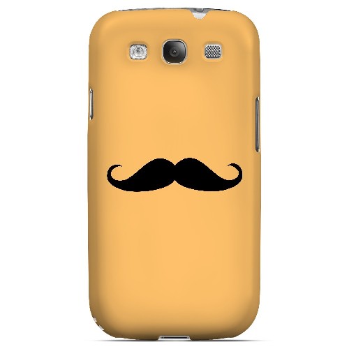 Mustache Orange - Geeks Designer Line Humor Series Matte Case for Samsung Galaxy S3
