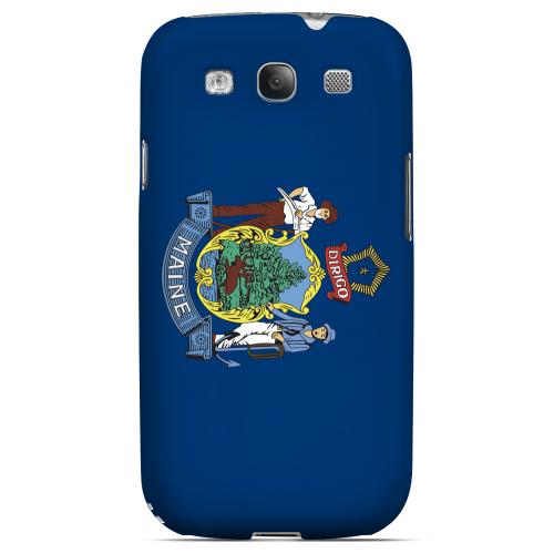 Maine - Geeks Designer Line Flag Series Matte Back Case for Samsung Galaxy S3