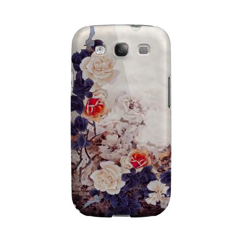 Vintage Roses Impact Resistant Geeks Designer Line Asian Print Series Matte Case for Samsung Galaxy S3