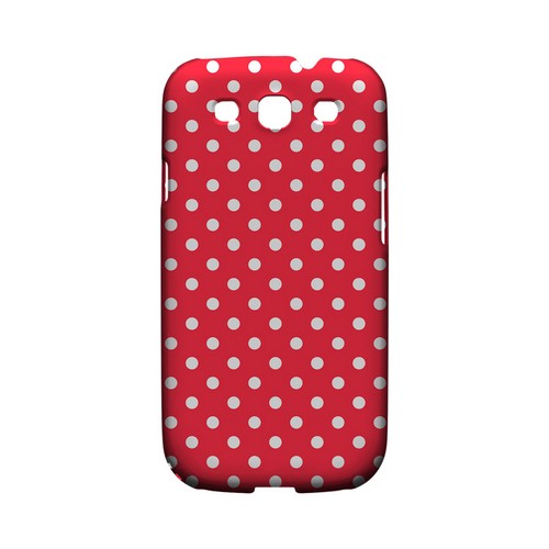 White Dots on Red Geeks Designer Line Polka Dot Series Matte Hard Case for Samsung Galaxy S3