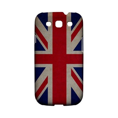 Grunge United Kingdom Geeks Designer Line Flag Series Matte Hard Case for Samsung Galaxy S3
