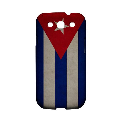 Grunge Cuba Geeks Designer Line Flag Series Matte Hard Case for Samsung Galaxy S3