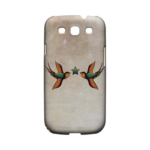 Dual Swallow Star - Geeks Designer Line Tattoo Series Matte Case for Samsung Galaxy S3