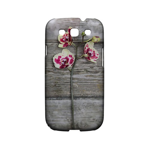Orchid on Wood - Geeks Designer Line Floral Series Matte Case for Samsung Galaxy S3