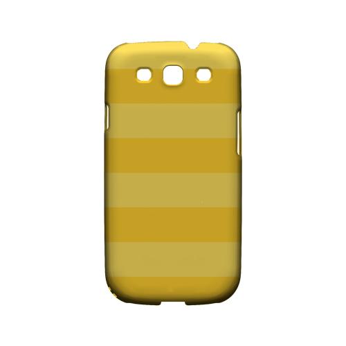 Stripes Lemon Zest - Geeks Designer Line Pantone Color Series Matte Case for Samsung Galaxy S3