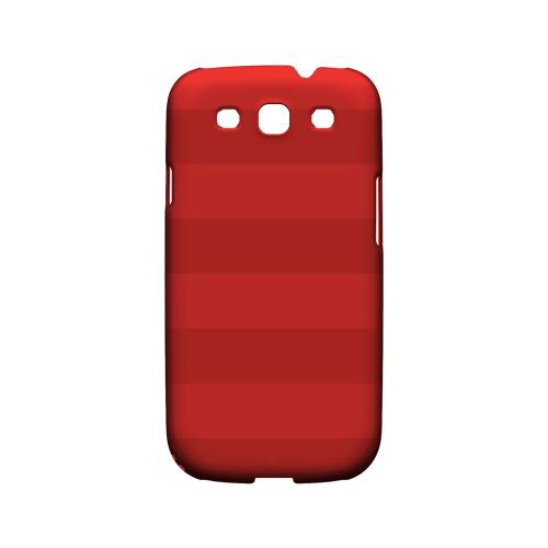 Stripes Poppy Red - Geeks Designer Line Pantone Color Series Matte Case for Samsung Galaxy S3