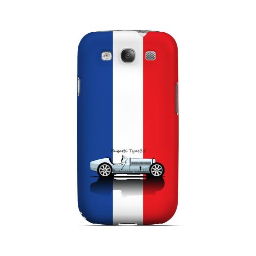 Bugatti Type 35S on Blue/ White/ Red - Geeks Designer Line Auto Series Matte Case for Samsung Galaxy S3