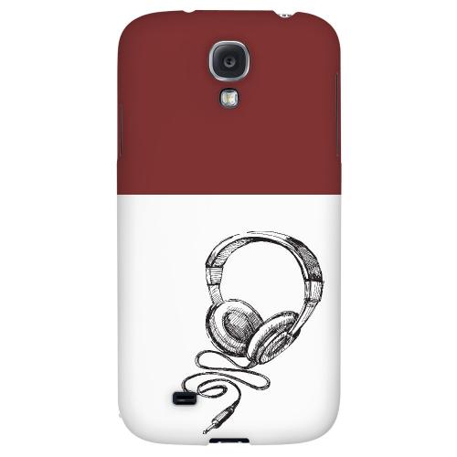 Head Bobbing Maroon - Geeks Designer Line Music Series Hard Back Case for Samsung Galaxy S4