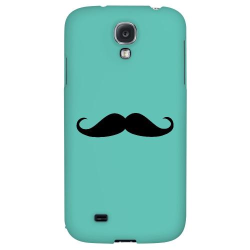 Mustache Teal - Geeks Designer Line Humor Series Hard Back Case for Samsung Galaxy S4