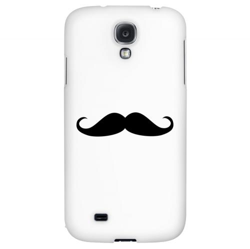 Mustache White - Geeks Designer Line Humor Series Hard Back Case for Samsung Galaxy S4