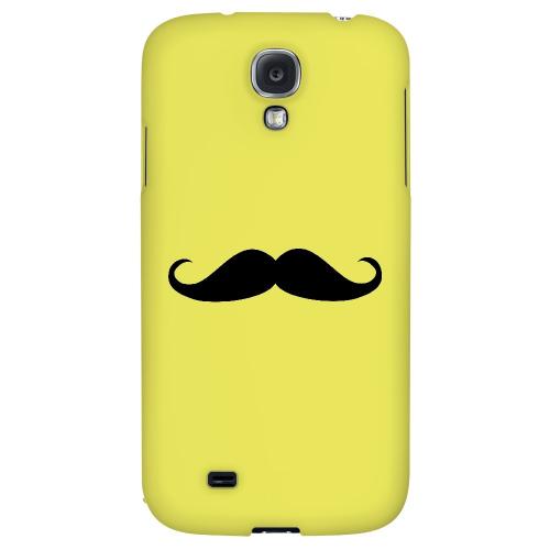 Mustache Yellow - Geeks Designer Line Humor Series Hard Back Case for Samsung Galaxy S4