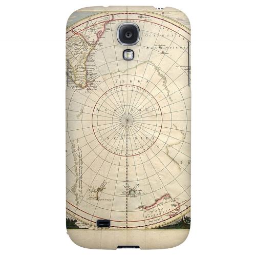 Terra Australis Incognita - Geeks Designer Line Map Series Hard Back Case for Samsung Galaxy S4