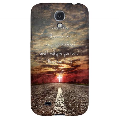 Matthew 11:28 - Geeks Designer Line Bible Series Hard Back Case for Samsung Galaxy S4
