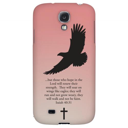 Isaiah 40:31 - Wisp Pink - Geeks Designer Line Bible Series Hard Back Case for Samsung Galaxy S4
