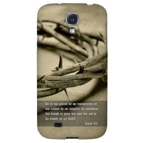 Isaiah 53:5 - Geeks Designer Line Bible Series Hard Back Case for Samsung Galaxy S4 Isaiah 53:5 - Geeks Designer Line Bible Series Hard Back Case for Samsung Galaxy S4
