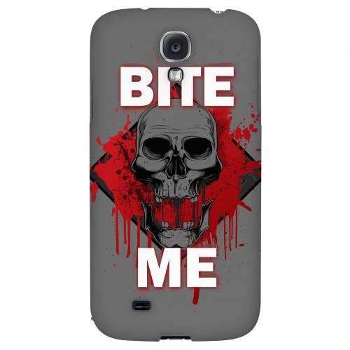 Bite Me on Gray - Geeks Designer Line Apocalyptic Series Hard Back Case for Samsung Galaxy S4 Bite Me on Gray - Geeks Designer Line Apocalyptic Series Hard Back Case for Samsung Galaxy S4