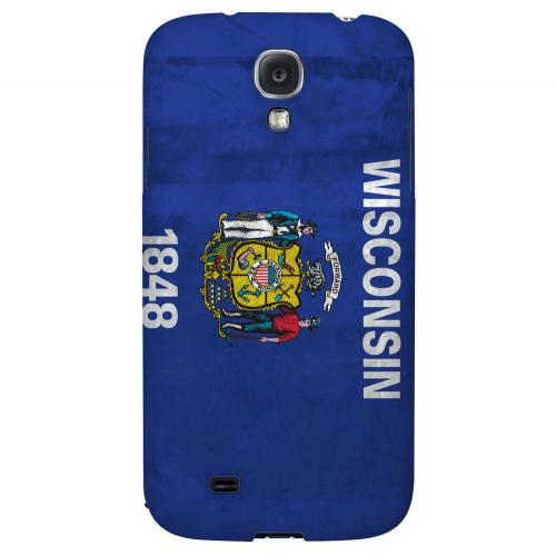 Grunge Wisconsin - Geeks Designer Line Flag Series Hard Case for Samsung Galaxy S4