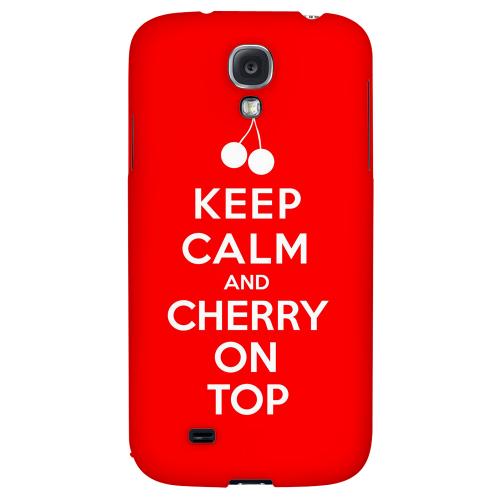 Red Cherry On Top - Geeks Designer Line Keep Calm Series Hard Back Case for Samsung Galaxy S4 Red Cherry On Top - Geeks Designer Line Keep Calm Series Hard Back Case for Samsung Galaxy S4
