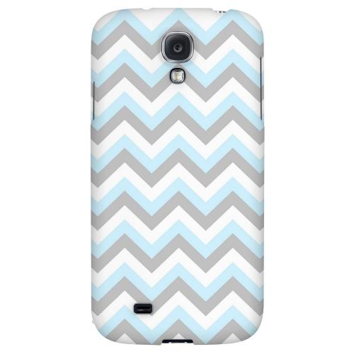 Blue on Gray on White - Geeks Designer Line Zig Zag Series Hard Back Case for Samsung Galaxy S4 Blue on Gray on White - Geeks Designer Line Zig Zag Series Hard Back Case for Samsung Galaxy S4