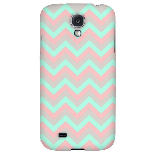 Green on Pink on Gray - Geeks Designer Line Zig Zag Series Hard Back Case for Samsung Galaxy S4
