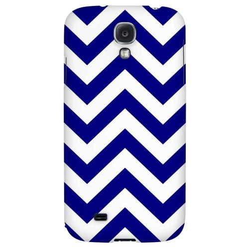 Navy Blue on White - Geeks Designer Line Zig Zag Series Hard Back Case for Samsung Galaxy S4 Navy Blue on White - Geeks Designer Line Zig Zag Series Hard Back Case for Samsung Galaxy S4