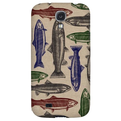 Trout Print - Geeks Designer Line Fish Series Hard Back Case for Samsung Galaxy S4