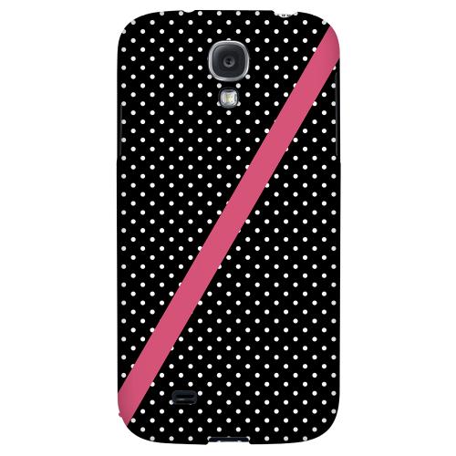 Pink Diagonal Stripe - Geeks Designer Line Polka Dot Series Hard Back Case for Samsung Galaxy S4