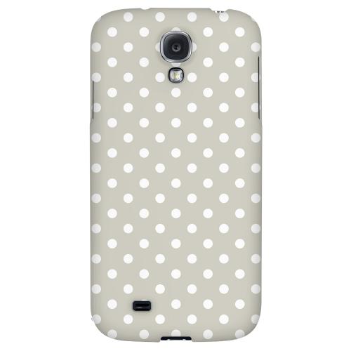 White Dots on Khaki - Geeks Designer Line Polka Dot Series Hard Back Case for Samsung Galaxy S4