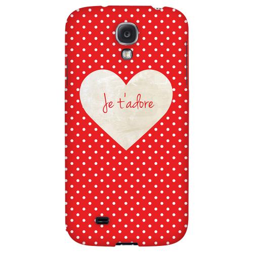 Je t'adore - Geeks Designer Line Heart Series Hard Back Case for Samsung Galaxy S4