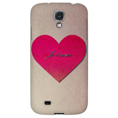 Je t'aime - Geeks Designer Line Heart Series Hard Back Case for Samsung Galaxy S4