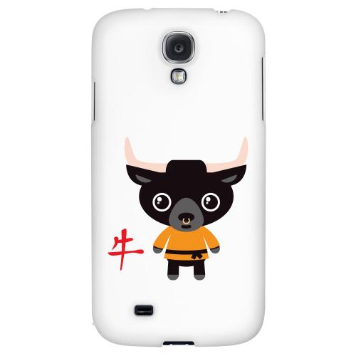 Ox on White - Geeks Designer Line Chinese Horoscope Series Hard Back Case for Samsung Galaxy S4