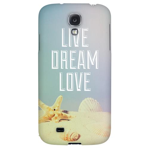Live Dream Love - Geeks Designer Line Beach Series Hard Back Case for Samsung Galaxy S4 Live Dream Love - Geeks Designer Line Beach Series Hard Back Case for Samsung Galaxy S4